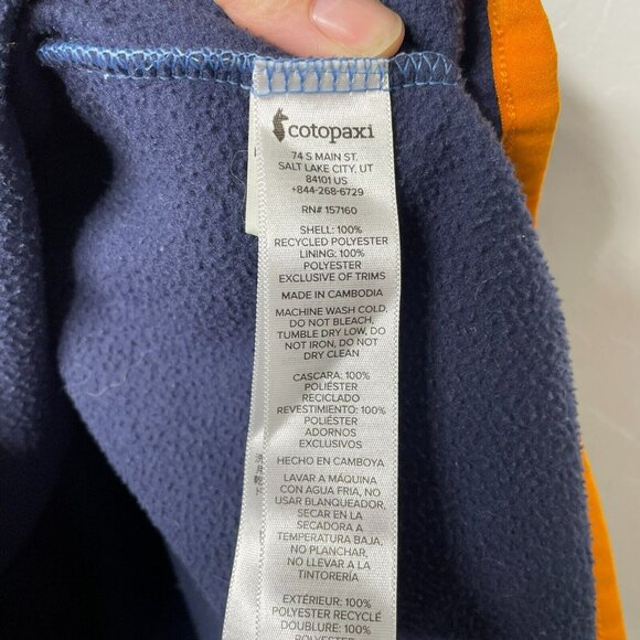 Cotopaxi Blue Colorblock Amado Fleece Half Zip Pullover Jacket - Picture 7 of 10